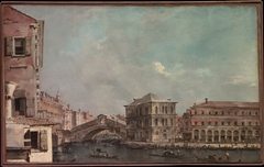 The Grand Canal above the Rialto by Francesco Guardi