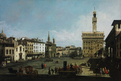 The Piazza della Signoria in Florence by Bernardo Bellotto