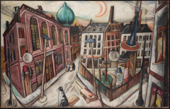 The Synagogue in Frankfurt am Main by Max Beckmann