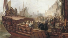 The Welcome by the Mayor of Rotterdam of William V, Prince of Orange and his Consort Anna of Great Britain by Jacob Spoel