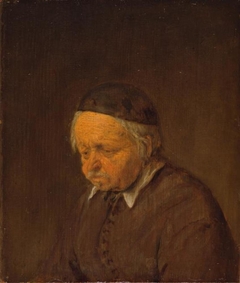 Thoughtful old peasant by Adriaen van Ostade