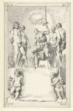 Title Page with Models for Anatomical Drawing Exercises by Casper Casteleyn