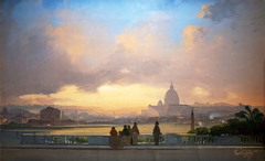 View of Rome from the Pincio by Ippolito Caffi