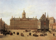 View of the Amsterdam Town Hall by Gerrit Adriaenszoon Berckheyde