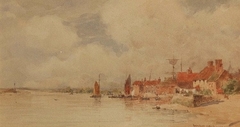 View Towards Houses Across a Small Harbor by Wilfred Williams Ball