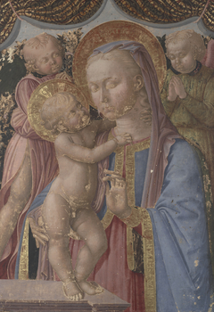 Virgin and Child with Two Angel by Zanobi Machiavelli