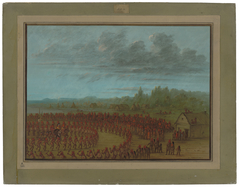 War Dance of the Saukies by George Catlin