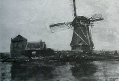 Windmill with Summerhouse II by Piet Mondrian