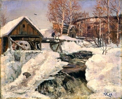 Winter Landscape with a Mill by Frederik Collett