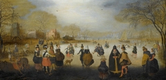 Winter Landscape with Skaters by Adam van Breen