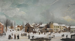 Winter Scene in Brooklyn by Francis Guy