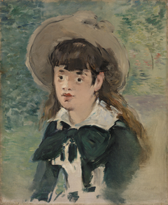 Young Girl on a Bench (Fillette sur un banc) by Edouard Manet