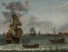 Zeeland Flagship Returning to Fort Rammekens by Adam Willaerts