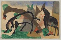 Zwei Schafe by Franz Marc