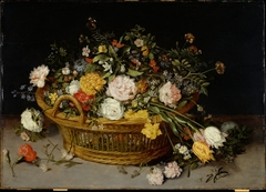 A Basket of Flowers by Jan Brueghel the Younger