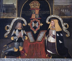 A Copy of the East Window in Loddon Church with the Kneeling Figures of Sir James Hobart, PC, MP, JP (1436-1507), and his Third Wife, Margaret Naunton, Lady Hobart (d.1494), the Widow of John Dorward by Anonymous