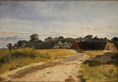 A Croft at Lodskov near Vognserup Manor. Study by Johan Lundbye