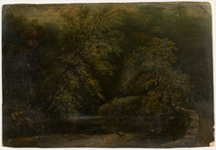 A Fisherman in a Stream by William Howis senior