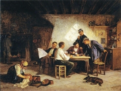 A Game of Piquet by Adolf von Becker