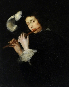 A Man playing a Flute by Anonymous