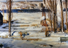 A Morning Snow--Hudson River by George Bellows