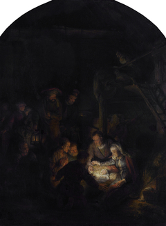 Adoration of the Shepherds by Rembrandt