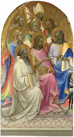 Adoring Saints: Left Main Tier Panel by Lorenzo Monaco