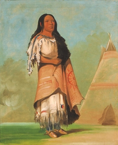 Ah'-kay-ee-pix-en, Woman Who Strikes Many by George Catlin