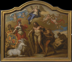 Allegory of the Power of Great Britain by Land, design for a decorative panel for George I's ceremonial coach by Anonymous