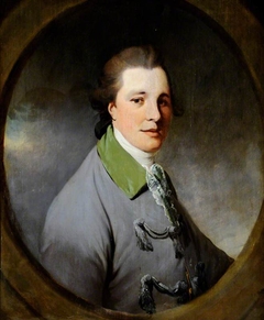 An Unknown Young Gentleman in a Grey Coat with a Green Collar by Anonymous