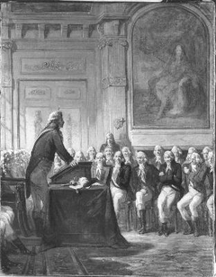 Anno 1796. De opening der Nationale Vergadering door Pieter Paulus by Johannes Hinderikus Egenberger