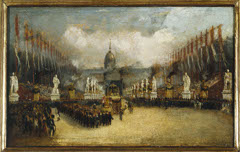 Arrivée des cendres de Napoléon sur l'esplanade des Invalides, le 15 décembre 1840. by Unknown Artist