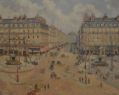 Avenue de l'Opéra: Morning Sunshine by Camille Pissarro