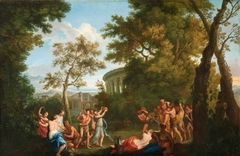 Bacchanal with the Drunken Silenus on an Ass by Andrea Locatelli