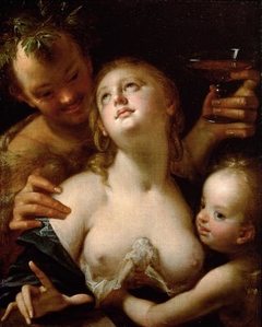 Bacchus, Venus and Cupid by Hans von Aachen