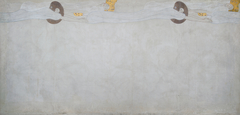 Beethoven Frieze (plate 2, left wall): Yearning for Happiness by Gustav Klimt