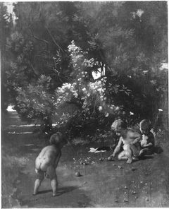 Boccia spielende Kinder by Anselm Feuerbach