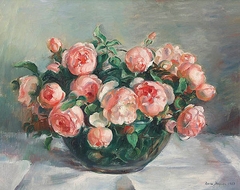 Bowl of Pink Roses by Nora Heysen