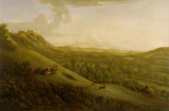 Box Hill, Surrey, with Dorking in the distance by George Lambert