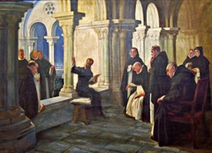 Camões reading «Os Lusíadas» to the Friars of São Domingos by António Carneiro