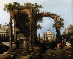 Capriccio with Classical Ruins and Buildings by Canaletto