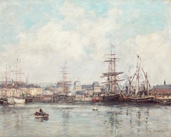 Casimir Delavigne Basin at Le Havre by Eugène Boudin