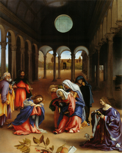 Christ taking leave of his Mother by Lorenzo Lotto