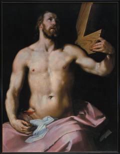 Christ with the cross and the chalice by Cornelis Cornelisz. van Haarlem