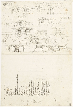 Constructietekening voor een brug by Carlo Maratti