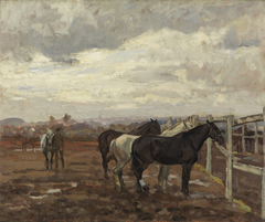 CONVALESCENTS IN THE CORRAL by Algernon Talmage