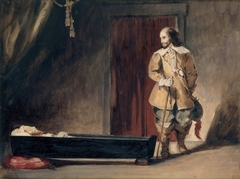 Cromwell before the Coffin of Charles I by Eugène Delacroix