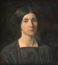 Dameportræt by Otto Carl Bentzon Haslund