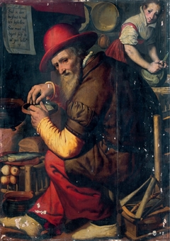 De gortenteller, Le Compteur de grains d'orge by Pieter Pietersz the Elder