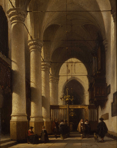 De Grote- of St. Jacobskerk in Den Haag by Johannes Bosboom